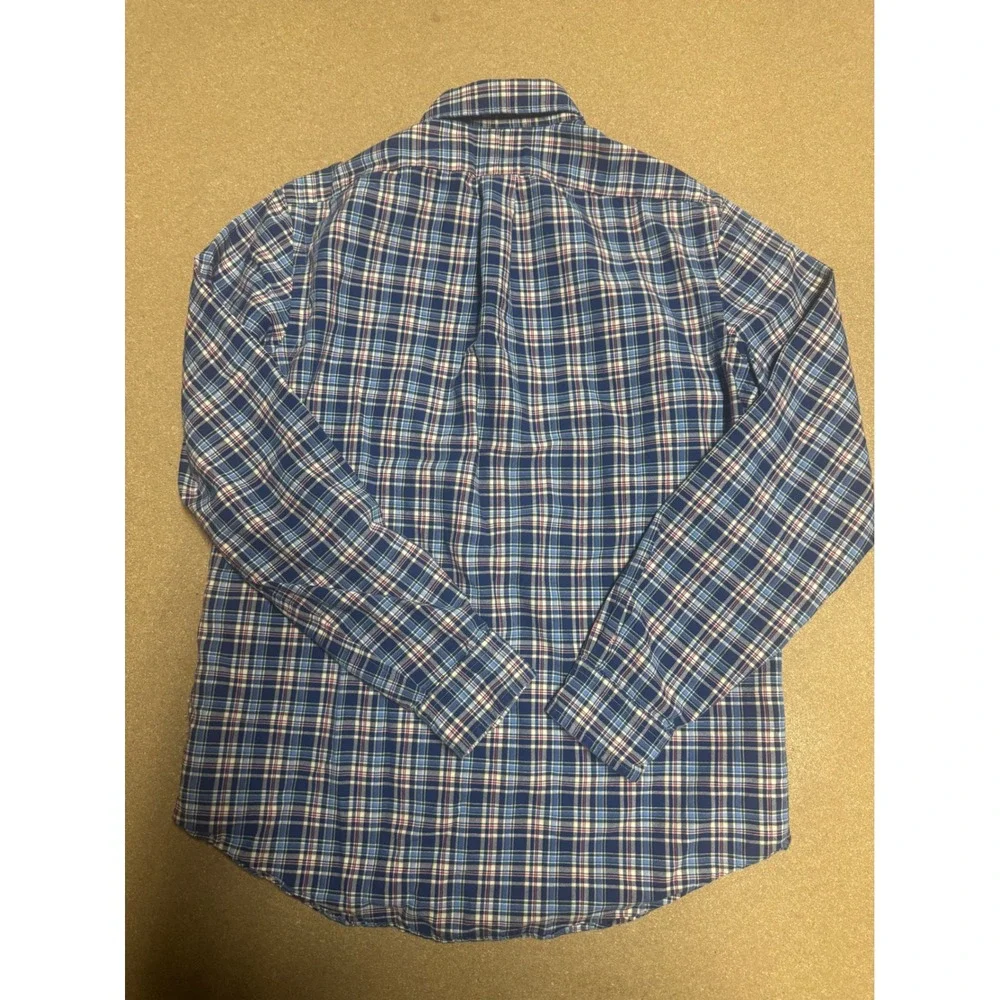 Polo Ralph Lauren Mens Classic Fit Plaid Button Down‎ Shirt Blue Size M $89